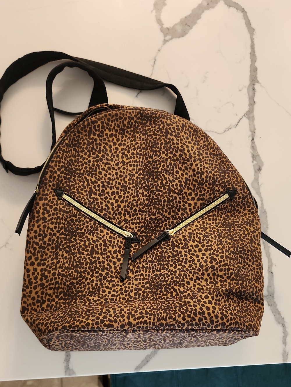 Stella & Dot Leopard Print Backpack - Brown & Black